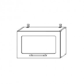 Гарда ВПГС 600 шкаф верхний горизонтальный со стеклом в Тогучине - togychin.mebelnovo.ru | фото