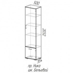 Шкаф бельевой Ника 500 в Тогучине - togychin.mebelnovo.ru | фото