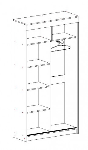 Шкаф-купе двустворчатый Грета 2/58 в Тогучине - togychin.mebelnovo.ru | фото