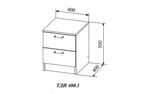 Тумба прикроватная Diamante ТДИ 400-1 в Тогучине - togychin.mebelnovo.ru | фото
